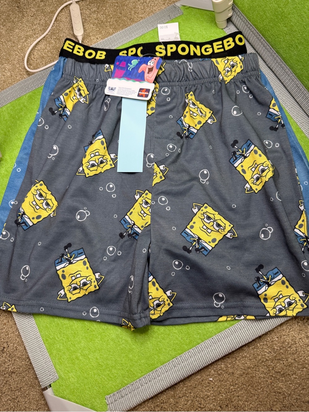 SpongeBob SquarePants Gray & Yellow Lounge Shorts (2 Pairs)
